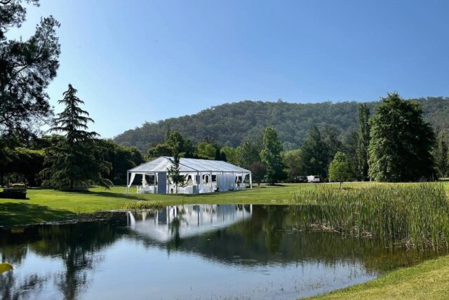 Marquee Hire for Lakeside Wedding